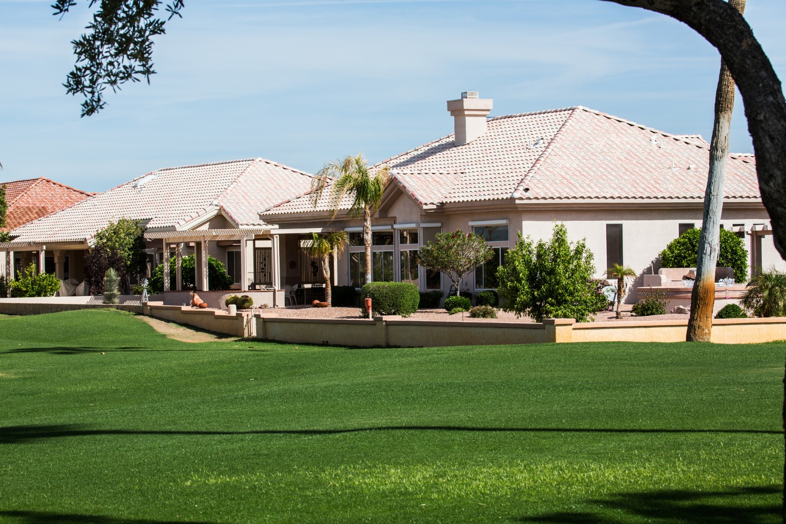 Arizona-style house design common to the region