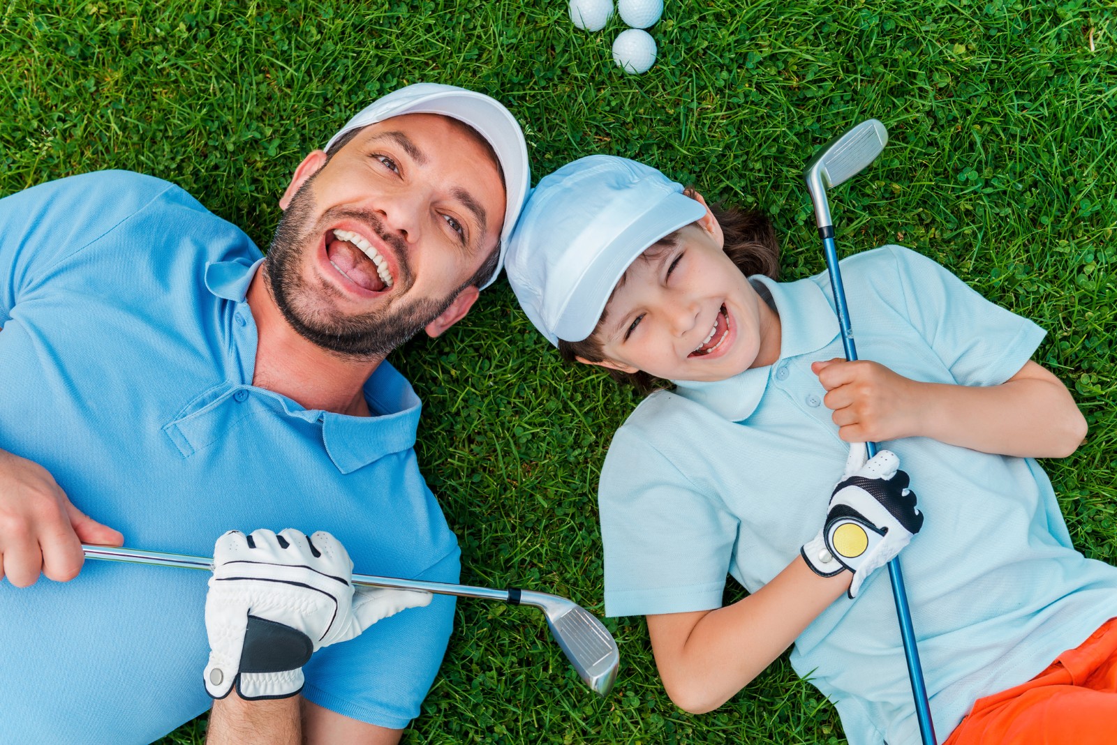Happy golfers